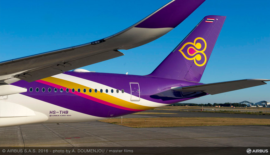 A350 Thai Airways per Roma e Milano